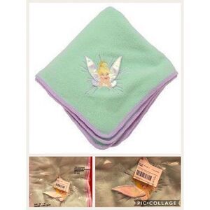 Disney Peter Pan Tinkerbell Appliqué  Fleece Throw 50” x 60” NIB ASAP Ship